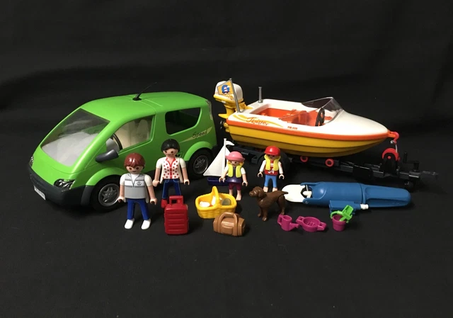 Playmobil - 4144 - Voiture familiale avec remorque porte-bateaux
